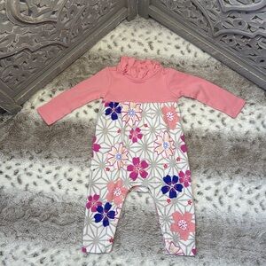 Tea Collection jumpsuit baby girls 3-6 months floral garden party girlhoodcore